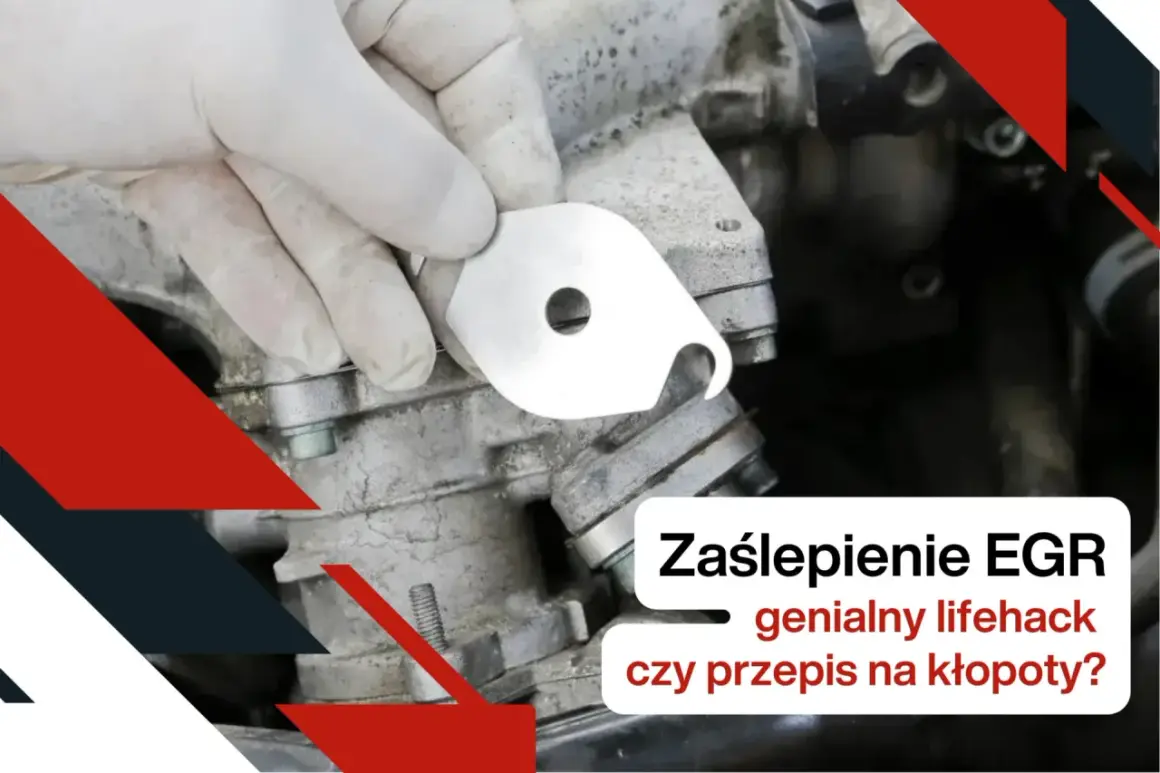 Ręka w białej rękawiczce trzyma metalową zaślepkę EGR. Czy to genialny lifehack, czy przepis na kłopoty?